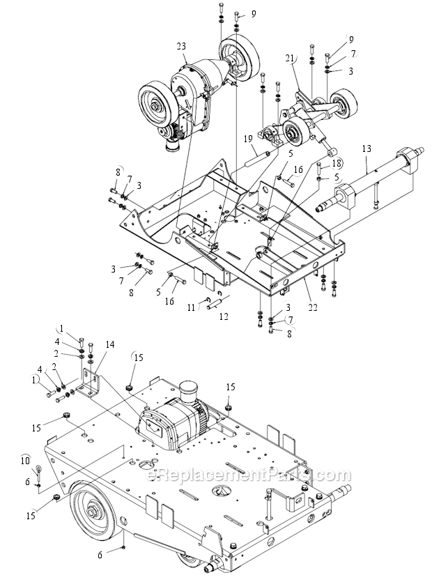 Page W Diagram and Parts List for MK-4024HY  MK Diamond Concrete Saw